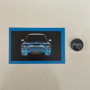 Mini Cooper Blue Mini Cooper glass magnet
